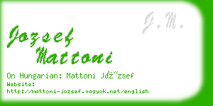 jozsef mattoni business card